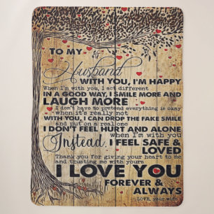 To My Husband Design Gift Love Letter To Him Sherpa Blanket