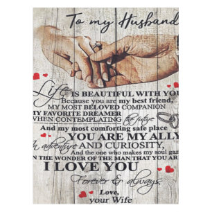 To My Husband Design Gift   Love Letter To Him   Tablecloth