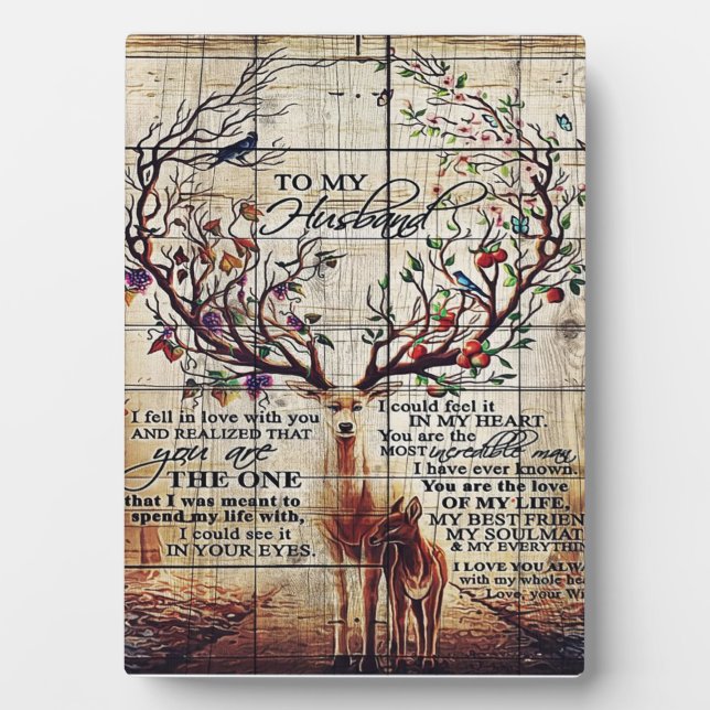 To my husband design | Letter to husband Plaque (Front)