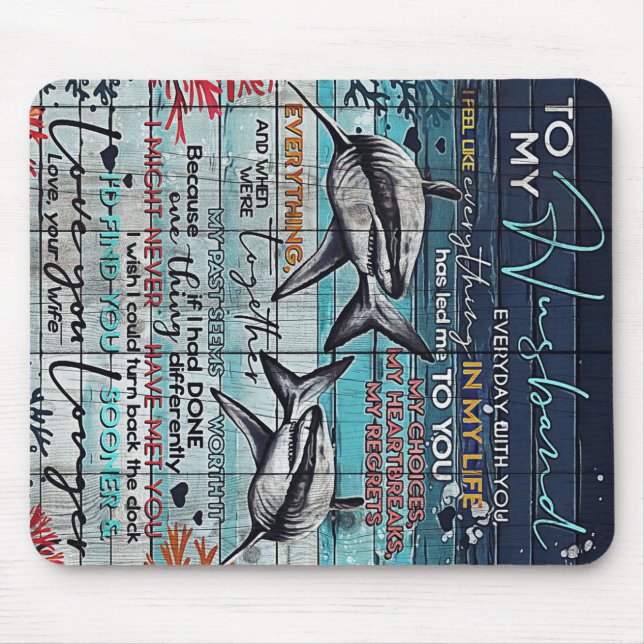 To My Husband Design | Love Letter Design | Mouse Pad (Front)