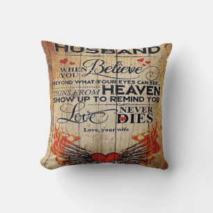 To My Husband Design Love Letter Gift To Him Cushion