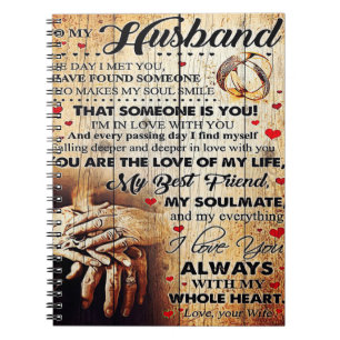 To My Husband Design Love Letter Gift To Him Notebook