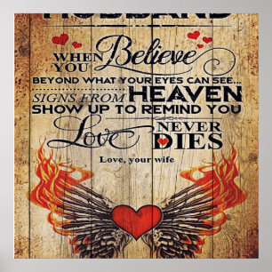To My Husband Design   Love Letter Gift To Him Poster