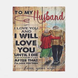 To My Husband Design Love Letter To Him Fleece Blanket
