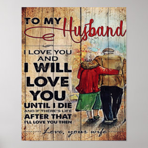 To My Husband Design   Love Letter To Him   Poster