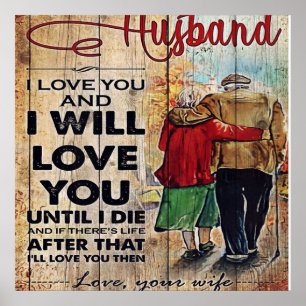 To My Husband Design   Love Letter To Him   Poster