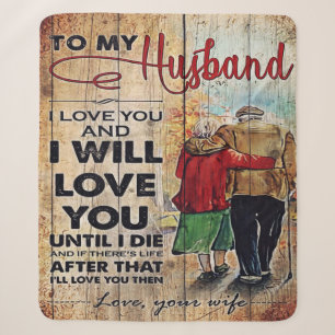 To My Husband Design Love Letter To Him Sherpa Blanket
