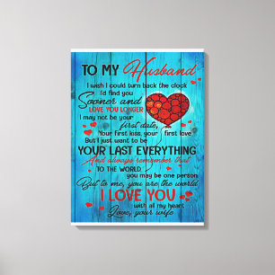 To My Husband Design Love Quotes To Husband Canvas Print