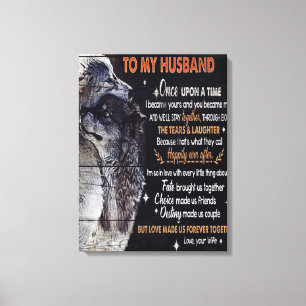 To My Husband Design Love Quotes To Husband Canvas Print