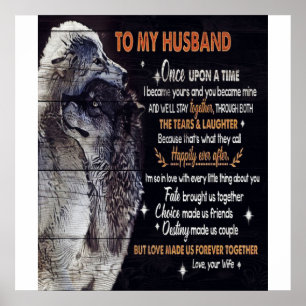 To My Husband Design   Love Quotes To Husband Poster
