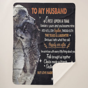 To My Husband Design   Love Quotes To Husband Sherpa Blanket