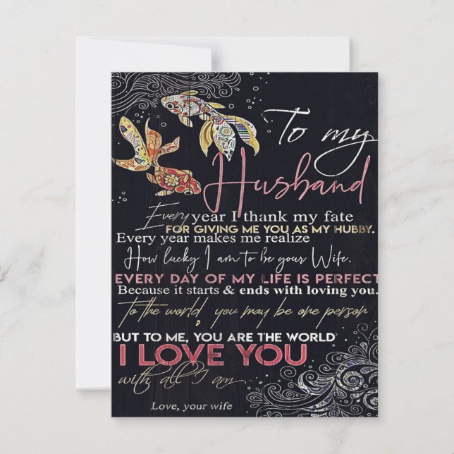 To My Husband Design, New Home Gift Invitation (Front)