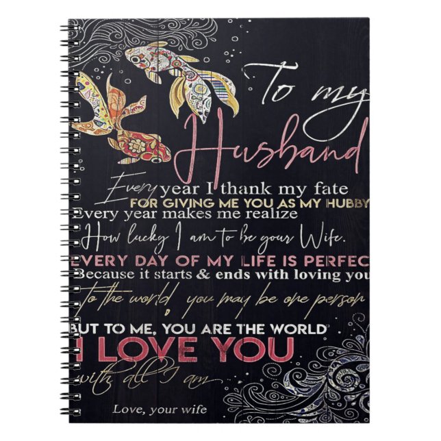To My Husband Design, New Home Gift Notebook (Front)