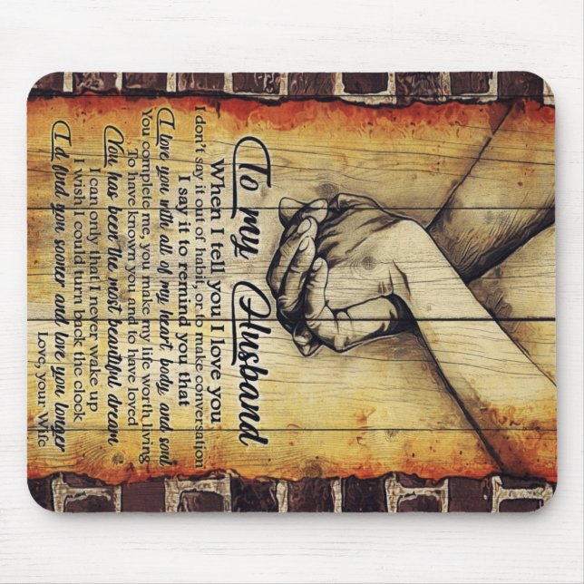 To My Husband Gift | Cute Husband Gift Mouse Pad (Front)