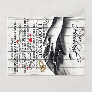 To My Husband Gift, Holiday Gift Announcement Postcard