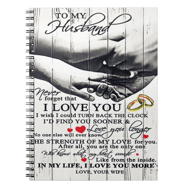 To My Husband Gift, Holiday Gift Notebook (Front)