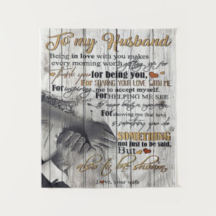 To My Husband Gift   Husband Letter   Home Decor   Tapestry