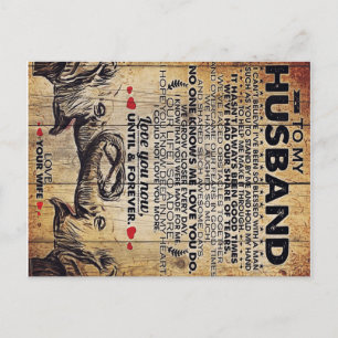 To My Husband Gift, Indoor Decor Announcement Postcard