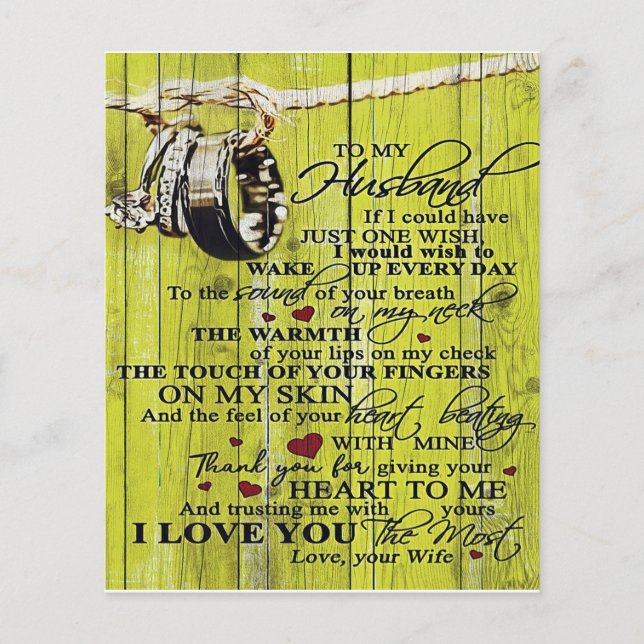 To My Husband Gift | Letter For Him | (Front)