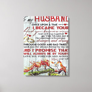 To My Husband Gift Letter For Him Canvas Print