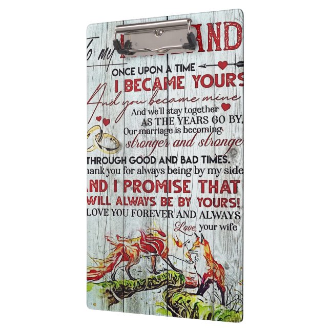 To My Husband Gift | Letter For Him | Clipboard (Left)