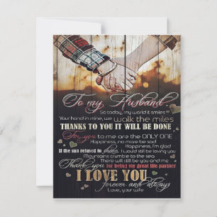 To My Husband Gift Letter For Him Invitation