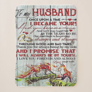 To My Husband Gift Letter For Him Sherpa Blanket