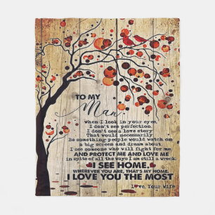 To My Husband Gift   Lovely Husband Letter   Fleece Blanket