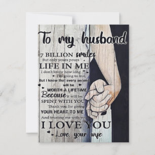 To My Husband Gift Lovely Husband Letter Invitation