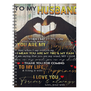 To My Husband Gift   Lovely Husband Letter   Notebook