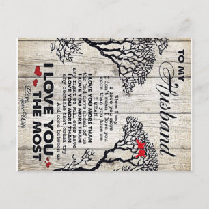 To My Husband Gift Lovely Husband Letter Present Announcement Postcard