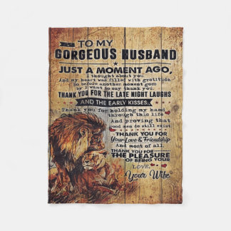 To My Husband Gift | Lovely Letter for Husband Fleece Blanket