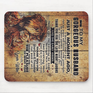 To My Husband Gift Lovely Letter for Husband Mouse Pad