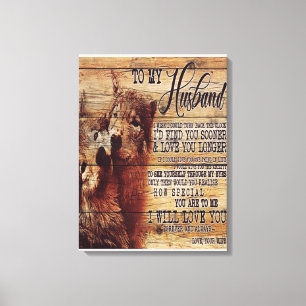 To My Husband Gift, Personalised Present Canvas Print