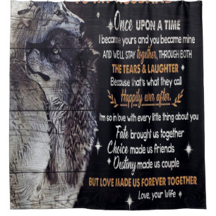 To My Husband Gift, Personalised Present Shower Curtain