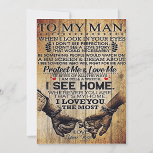 To my husband gift Special letter to husband Holiday Card