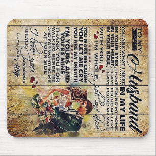 To my husband gift Special letter to husband Mouse Pad