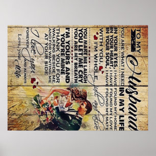 To my husband gift Special letter to husband Poster