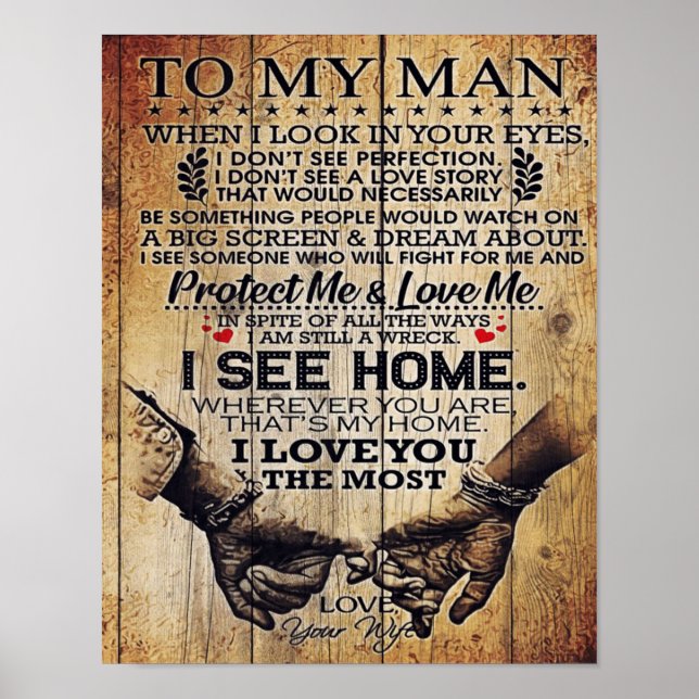 To my husband gift | Special letter to husband Poster (Front)