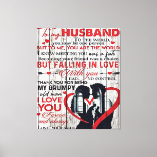 To my Husband   House Decoration Gift Canvas Print