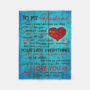 To my Husband House Decoration Gift Fleece Blanket