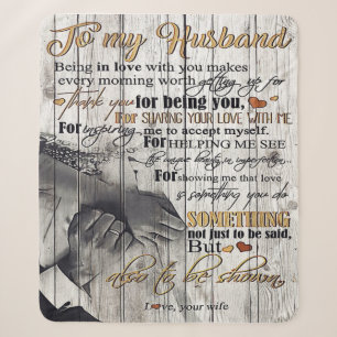 To my Husband House Decoration Gift Sherpa Blanket