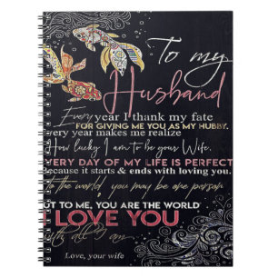 To My Husband Letter   Best Father's Day Present   Notebook