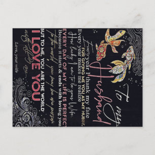 To My Husband Letter   Best Father's Day Present   Postcard