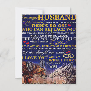 To My Husband Letter Cute Gift for Husband Invitation