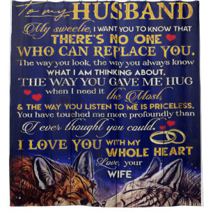 To My Husband Letter Cute Gift for Husband Shower Curtain