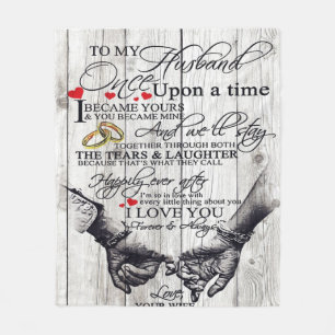 To My Husband Letter, Love Quotes Gift Fleece Blanket