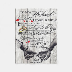 To My Husband Letter, Love Quotes Gift Fleece Blanket