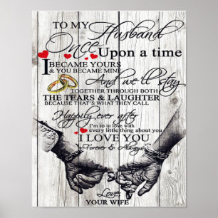 To My Husband Letter, Love Quotes Gift Poster