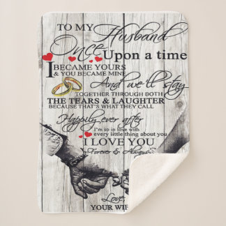 To My Husband Letter, Love Quotes Gift Sherpa Blanket